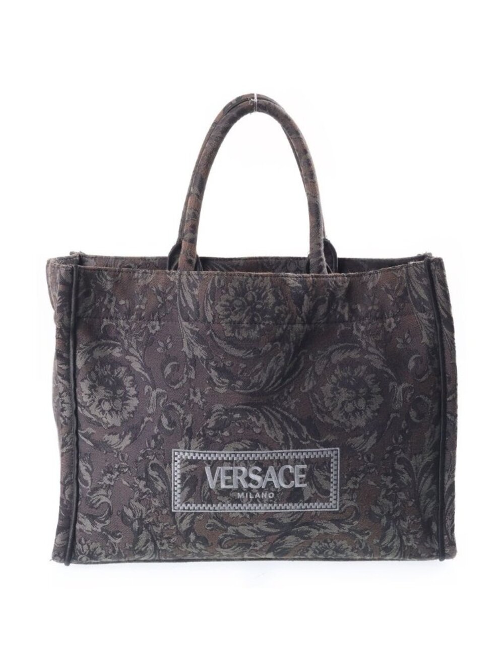 Versace Barocco Athena Shoulder Bag Medium Gray